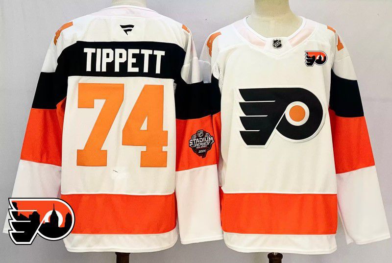 Men Philadelphia Flyers #74 Tippett White Fanatics 2025 NHL Jersey style 4->philadelphia flyers->NHL Jersey